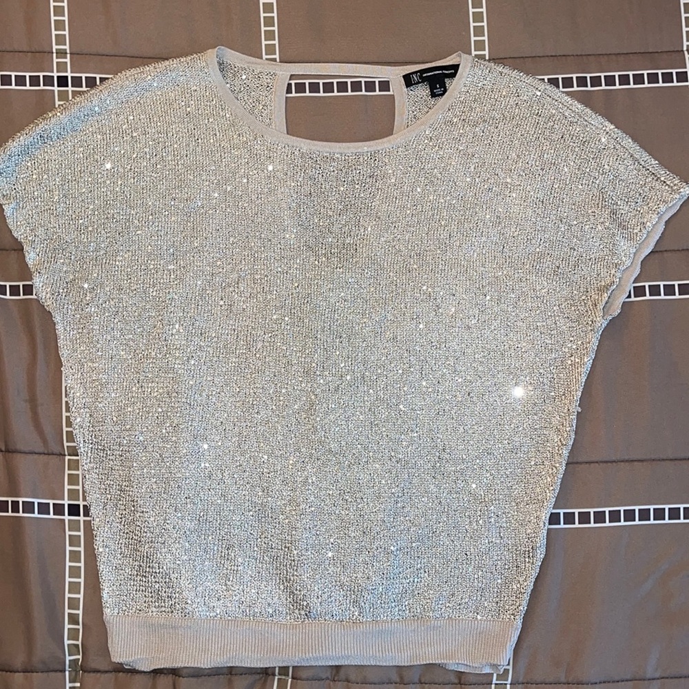 INC Ladies Gold Sparkly Top, GIC, Size S